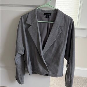 Women's Gray cropped Blazer Jacket